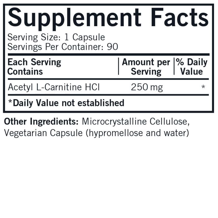 Kirkman Labs Acetyl L-Carnitine 250 mg - 90 Capsules