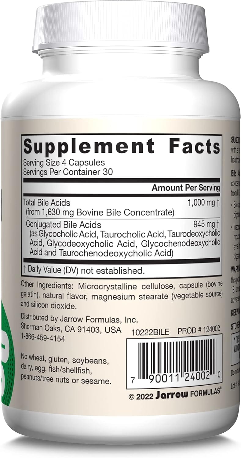 Jarrow Formulas Bile Acid Factors, 120 Capsules