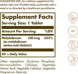 Country Life Chelated Molybdenum, 150 mcg, 100 Tablets