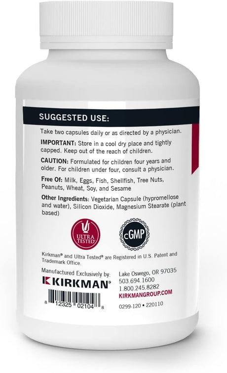 Kirkman Labs Children's Multi-Vitamin/Mineral, Hypoallergenic, 120 Capsules