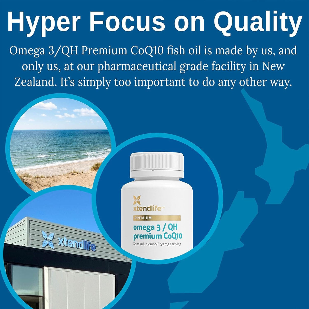 Xtendlife Omega 3/QH Premium (Formerly Omega 3 QH Ultra) 60 Gel Caps