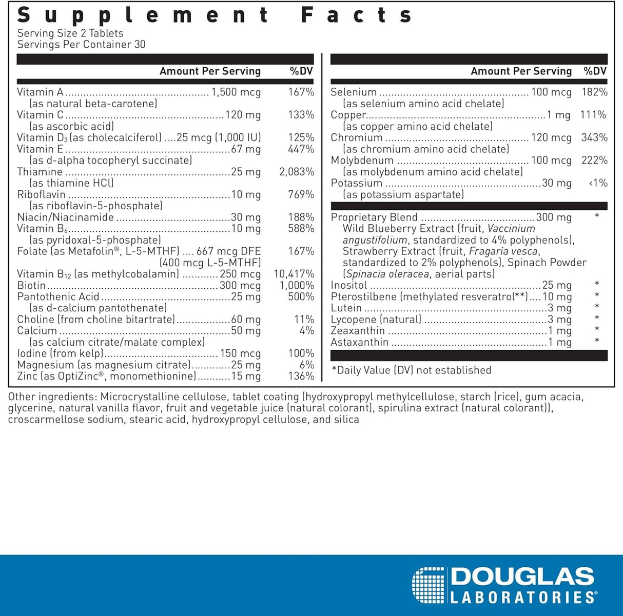 Douglas Labs Ultra Preventive X - 240 Tablets - SOI*)