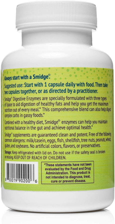 Smidge Digestive Enzymes (formerly GutZyme Organic3) - 120 Capsules