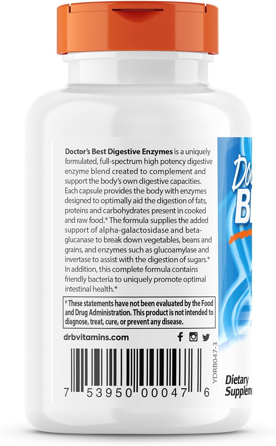 Doctor's Best Digestive Enzymes, 90 Capsules