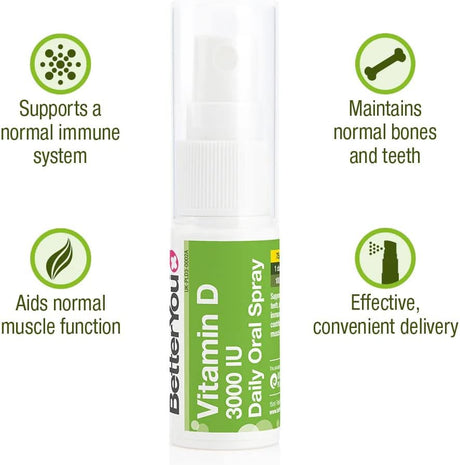 BetterYou Ltd - DLux 3000 Vitamin D Oral Spray, 15 ml