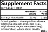 Carlson Labs Niacin 50 mg 300 Tablets