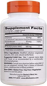 Doctor's Best NAC Detox Regulators, 60 Capsules