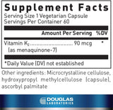 Douglas Laboratories Vitamin K2 Menaquinone-7, 60 Capsules