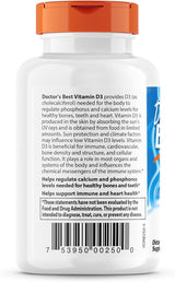 Doctor's Best Vitamin D3 125mcg (5000 IU), 360 Softgels