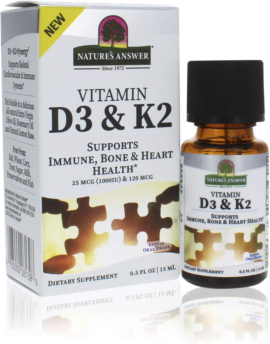 Nature's Answer - Vitamin D3 & K2, 15 ml