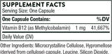 Thorne Vitamin B12 (Methylcobalamin) 1mg, 60 Capsules