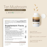 ecoNugenics Organic Ten Mushroom Formula, 120 Capsules