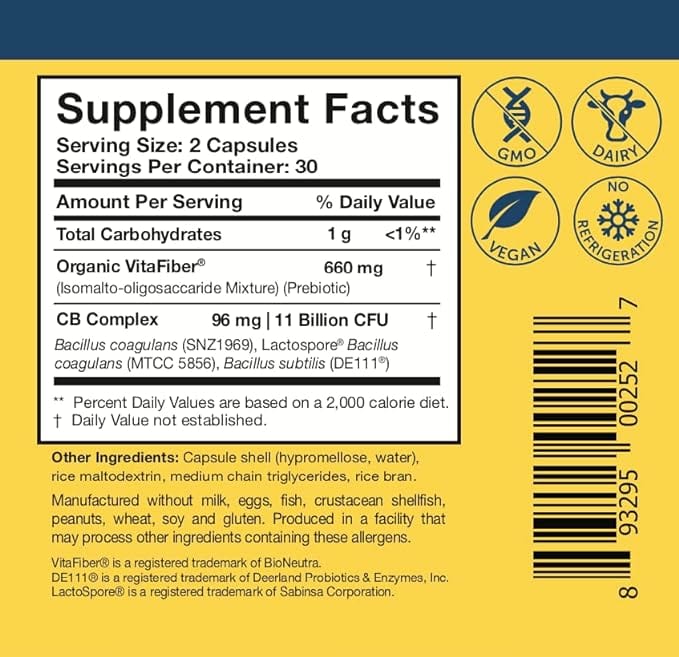 Researched Nutritionals CoreBiotic™ Sensitive, Advanced Spore Based Probiotic, 60 Caps