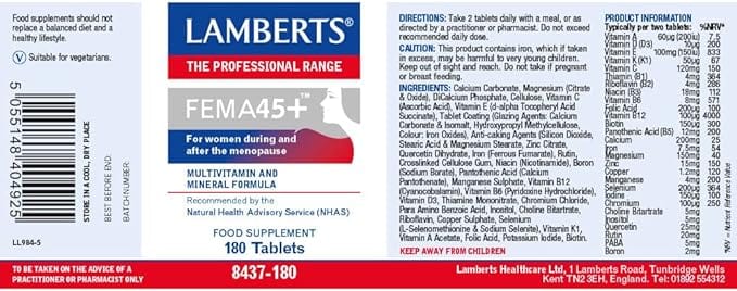 Lamberts - FEMA45+™ 180 Tabs