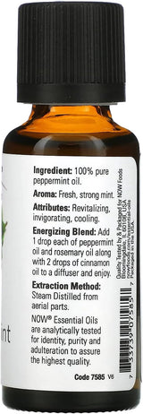 Now Foods Organic Peppermint Essential Oil, 1oz