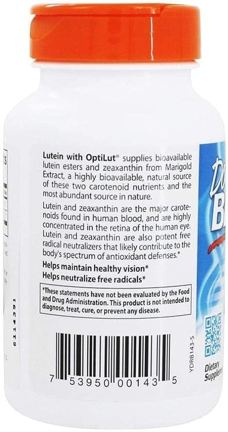 Doctor's Best Lutein with OptiLut 10mg, 120 Capsules