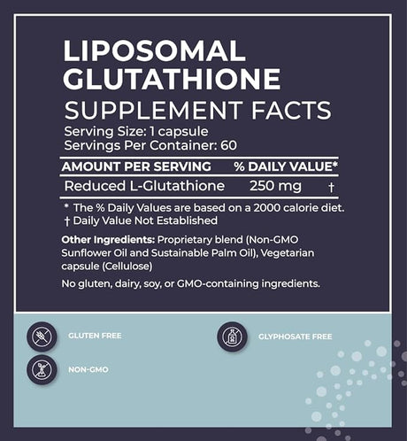 BodyBio Liposomal Glutathione - 60 Capsules