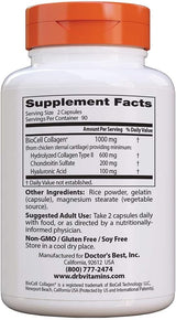 Doctor's Best Hyaluronic Acid + Chondroitin Sulfate, 180 Capsules