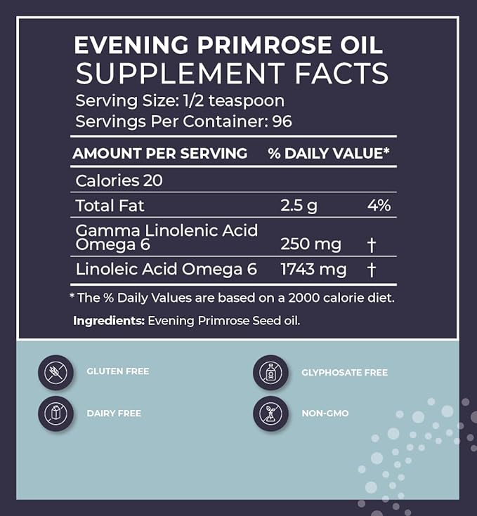 Bodybio Evening Primrose Oil Liquid - 8oz