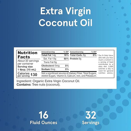 Jarrow Formulas Organic Extra Virgin Coconut Oil, Expeller Pressed, 473g