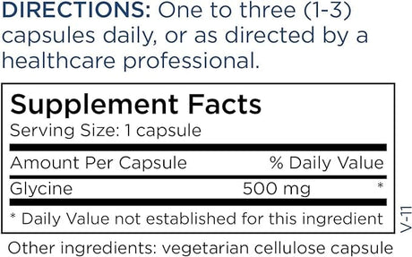 Metabolic Maintenance Glycine (250 Capsules)