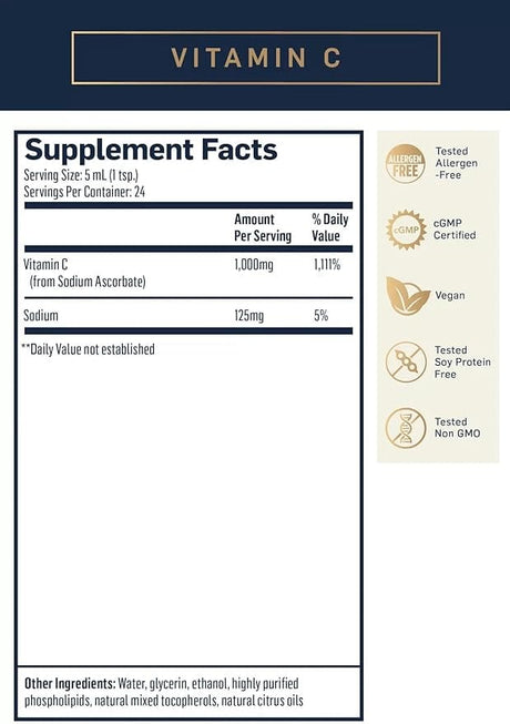 Quicksilver Liposomal Vitamin C, 4 oz