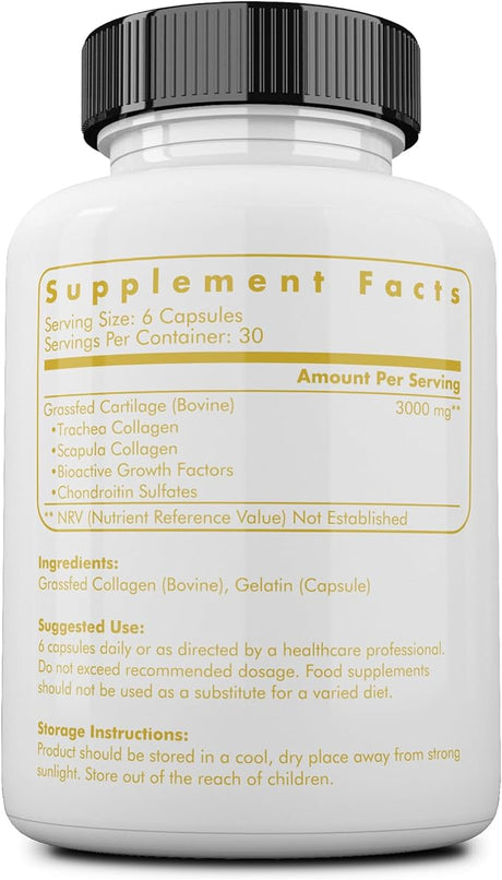Ancestral Supplements Grass Fed "Living" Collagen, 180 Capsules