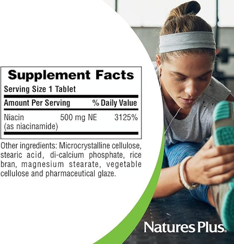 Nature's Plus Niacinamide 500 mg 90 Tablets