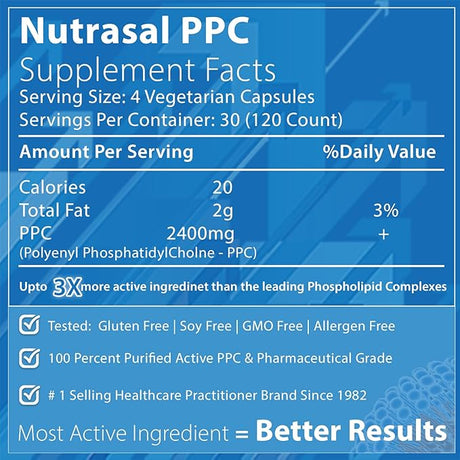 Nutrasal PhosChol PPC 600 mg 120 Vegetarian Caps