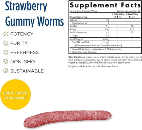 Nordic Naturals Nordic Omega-3 (Strawberry) 30 Gummy Worms