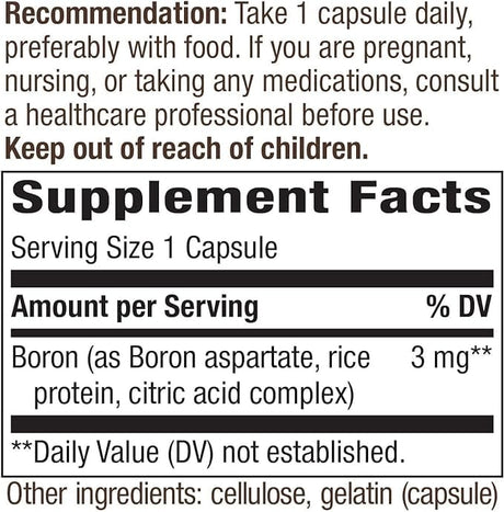 Nature's Way Boron Complex 3mg, 100 Capsules