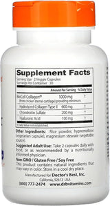 Doctor's Best Hyaluronic Acid + Chondroitin Sulfate, 60 Capsules
