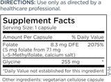 Metabolic Maintenance - 5-MTHF Methyl Folate 5mg, 90 Capsules