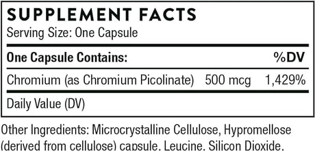 Thorne Research Chromium Picolinate, 60 Veggie Caps