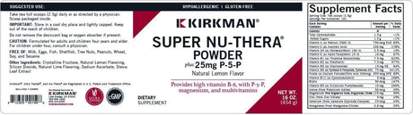 Kirkman Laboratories Super Nu-Thera Powder Flavoured, with 25mg P5P, 454g