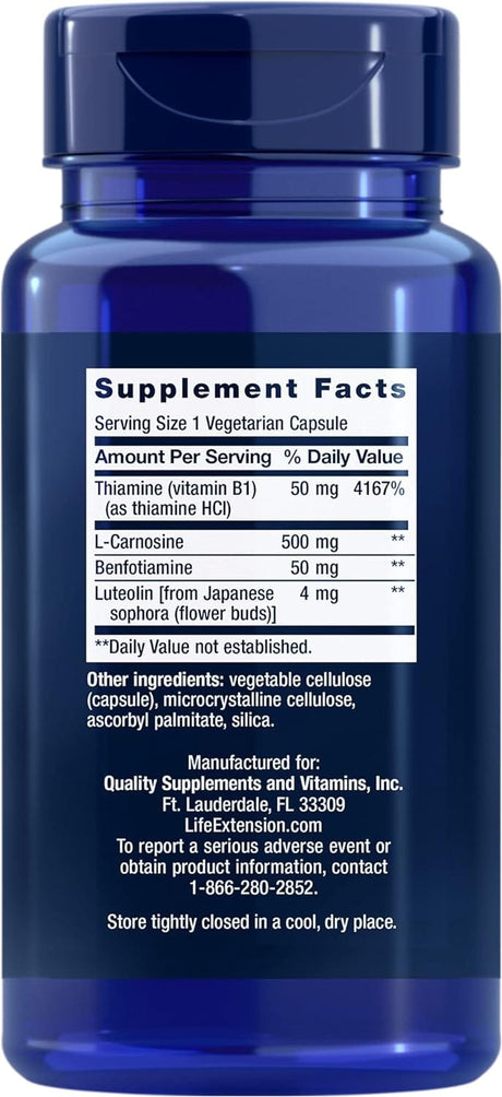 Life Extension Super Carnosine, 500 mg, 60 Veggie Caps