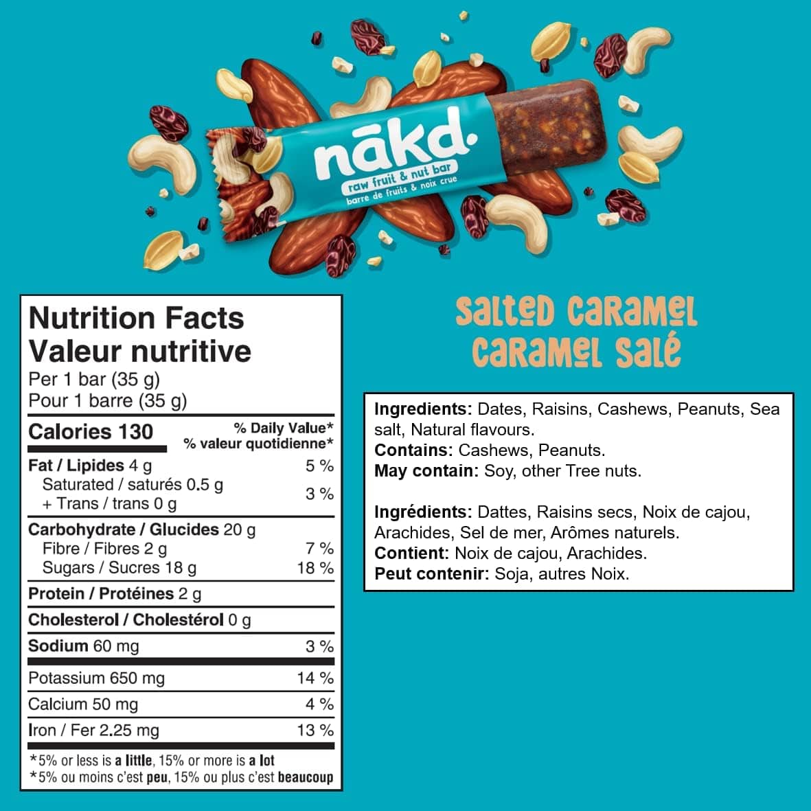 Nakd Salted Caramel Bar 18 x 35g (CASE of 18)