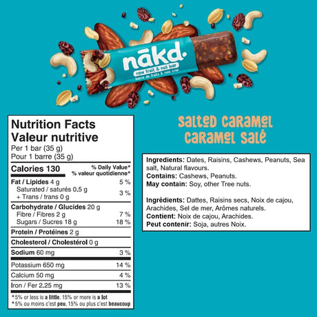Nakd Salted Caramel Bar 18 x 35g (CASE of 18)