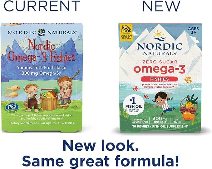 Nordic Naturals Omega-3 Fishies, Tutti Frutti, 36 Gummies