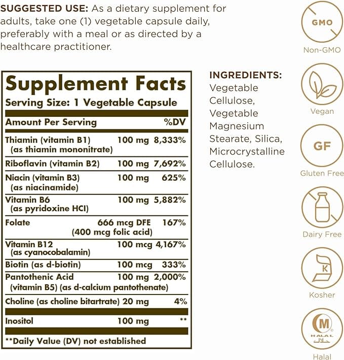 Solgar - B-Complex 100 Veggie Caps