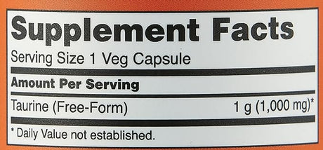 Now Foods Taurine 500mg, 100 Capsules