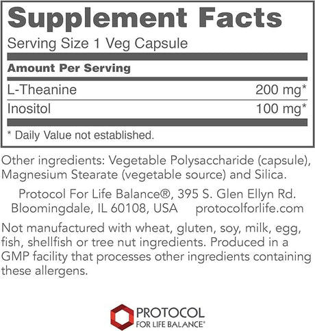 Protocol For Life Balance L-Theanine 200mg 60 vcaps