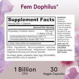 Jarrow Formulas Fem-Dophilus (Shelf Stable), 30 Capsules