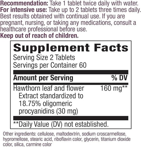 Nature's Way, HeartCare, Hawthorn Extract, 120 Tablets