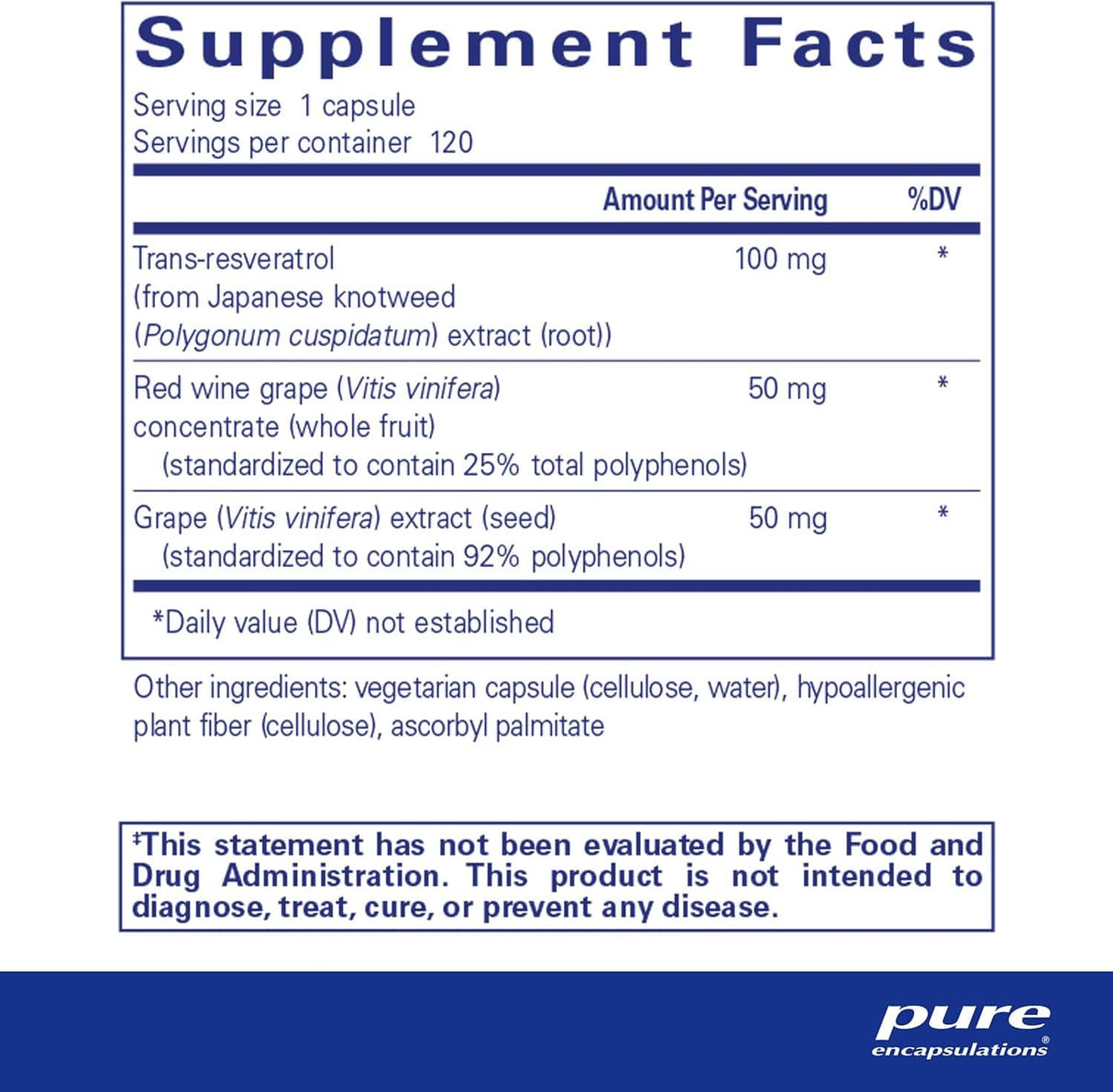 Pure Encapsulations Resveratrol EXTRA 60 Caps