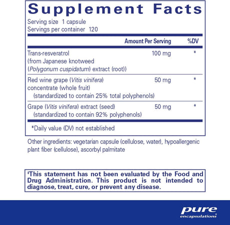 Pure Encapsulations Resveratrol EXTRA 60 Caps