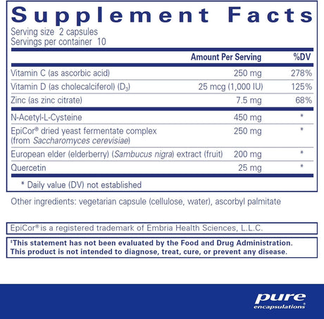 Pure Encapsulations PureDefense, Immune Support, 30 Caps