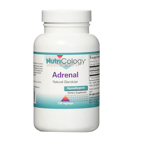 Adrenal Natural Glandular 100mg, 150 capsules - Nutricology / Allergy Research Group - welzo