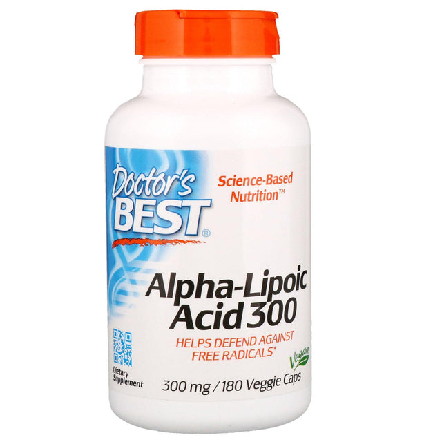 Alpha-Lipoic Acid 300mg, 180 Capsules - Doctor's Best - welzo