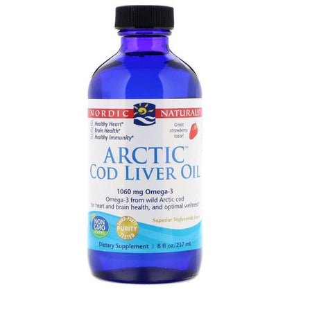 Arctic Cod Liver Oil (Strawberry) 237ml - Nordic Naturals - welzo